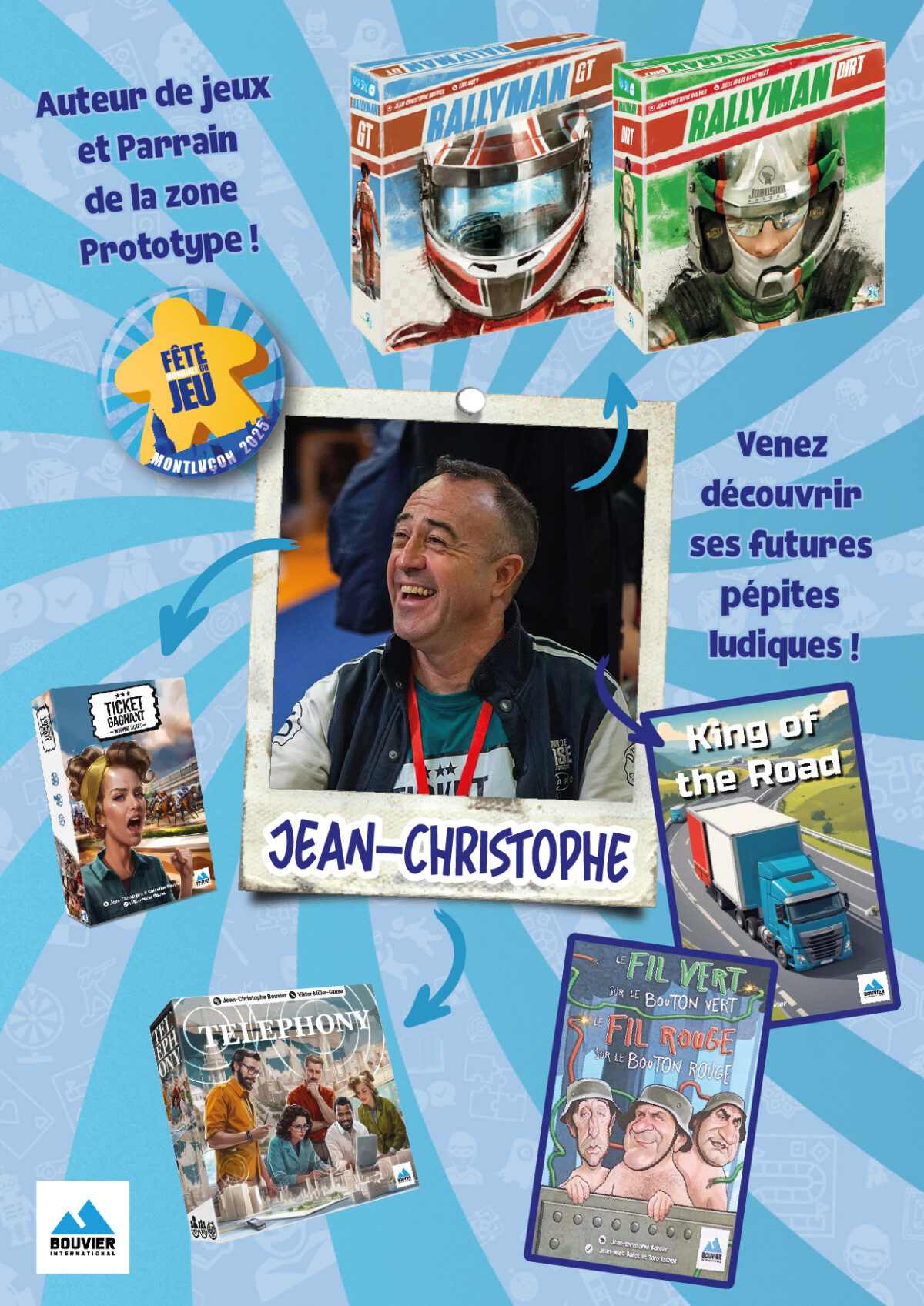 Jean-Christophe Bouvier, auteur de jeux et parrain de la protozone 2025